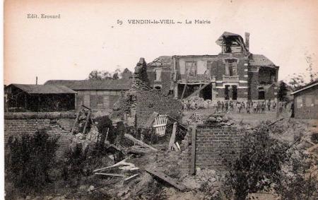 Mairie de VENDIN LE VIEIL  en 1919