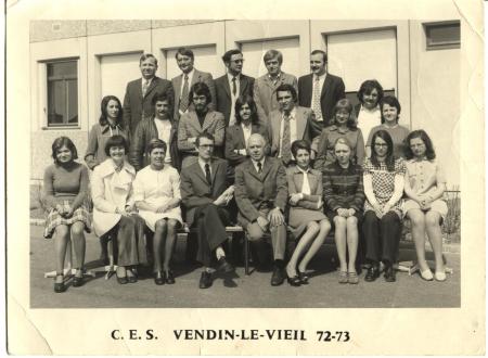Année 1972-73- Enseignants collège